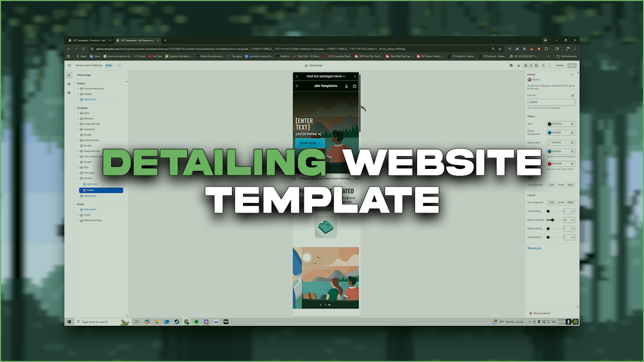Detailing Website Template
